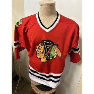 Starter Chicago Blackhawks Hockey NHL Sports Jersey Mens Red Size L/XL